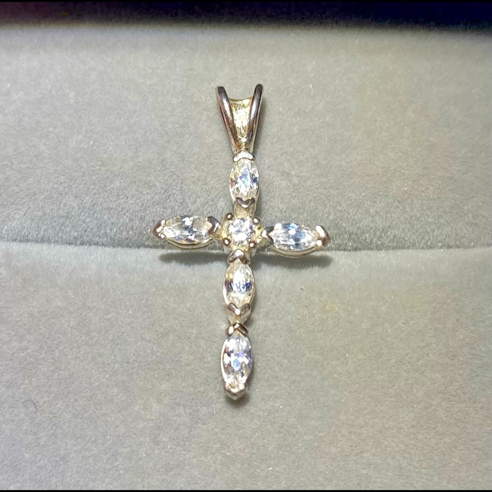 Sterling CZ Cross